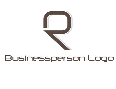 outline of letter r logo