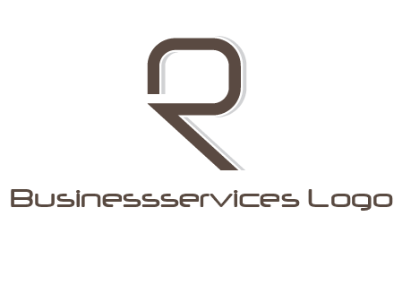 outline of letter r logo