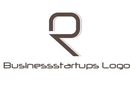 outline of letter r logo