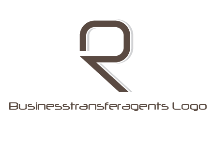 outline of letter r logo
