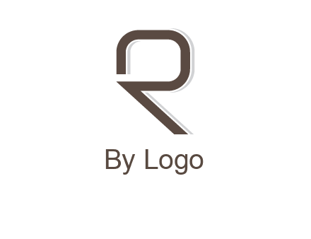 outline of letter r logo