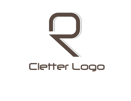 outline of letter r logo