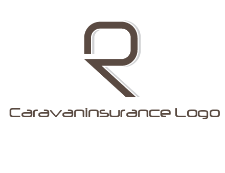 outline of letter r logo