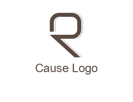 outline of letter r logo