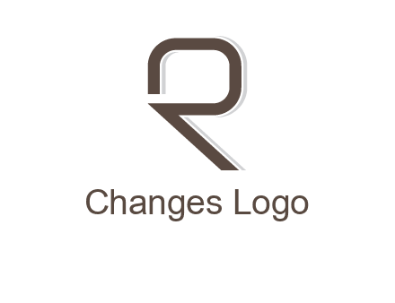 outline of letter r logo
