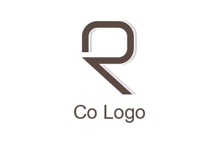 outline of letter r logo