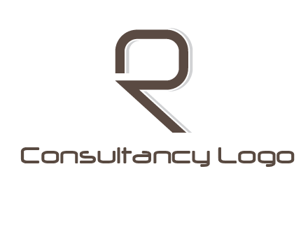 outline of letter r logo