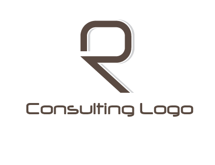 outline of letter r logo