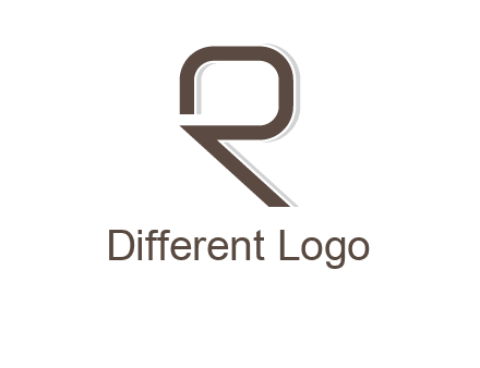 outline of letter r logo