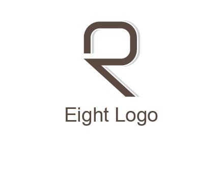 outline of letter r logo