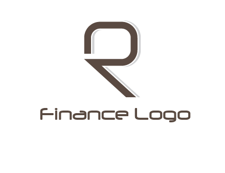 outline of letter r logo