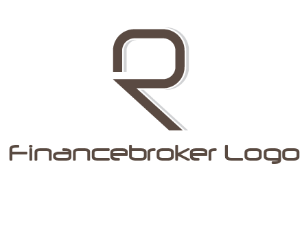outline of letter r logo