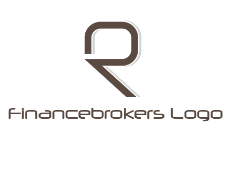 outline of letter r logo