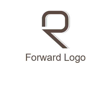 outline of letter r logo
