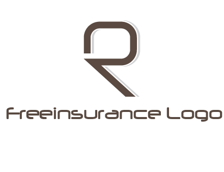 outline of letter r logo