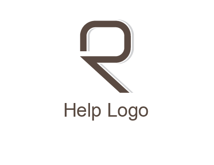 outline of letter r logo