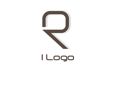 outline of letter r logo