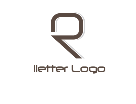 outline of letter r logo