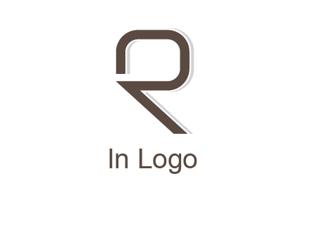 outline of letter r logo