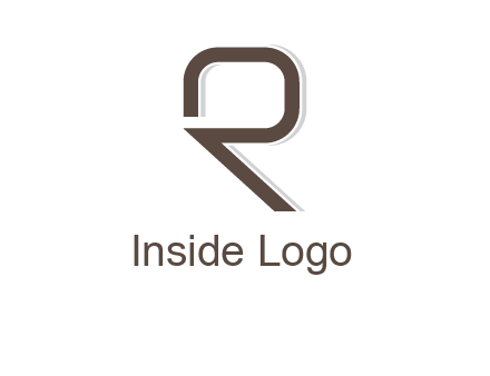 outline of letter r logo