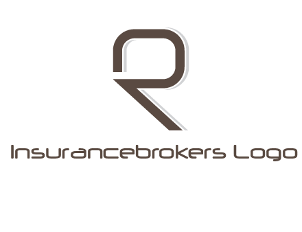 outline of letter r logo