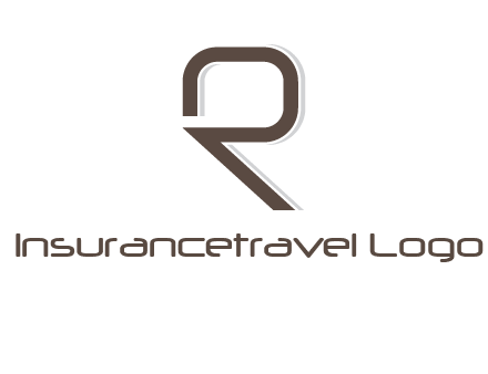 outline of letter r logo