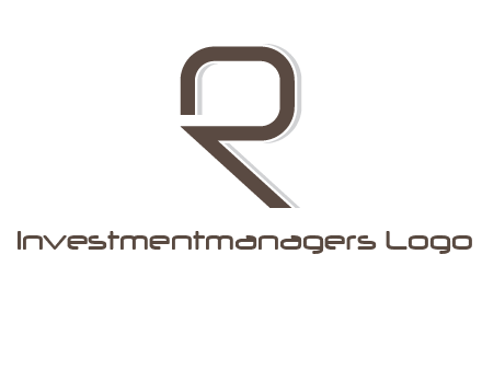 outline of letter r logo