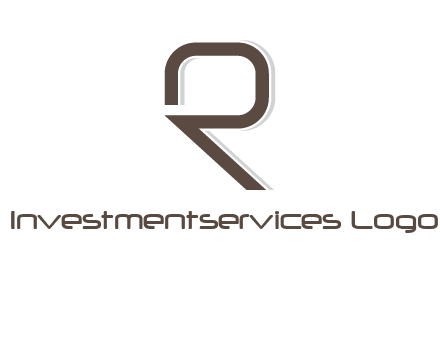 outline of letter r logo