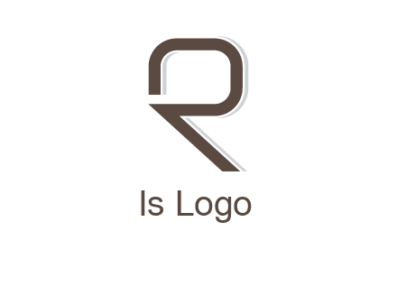 outline of letter r logo