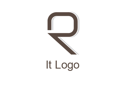 outline of letter r logo