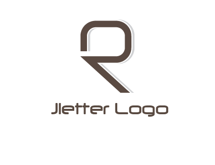 outline of letter r logo