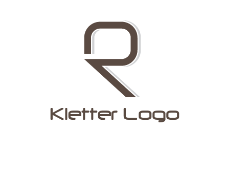 outline of letter r logo