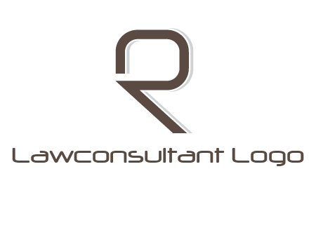 outline of letter r logo