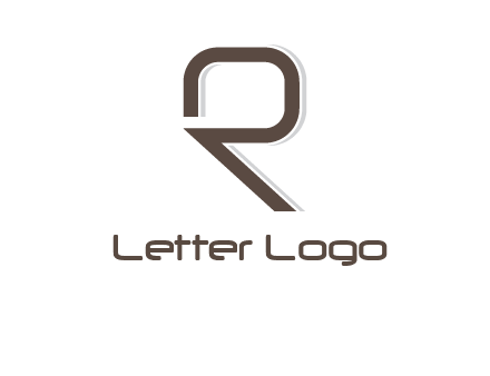 outline of letter r logo