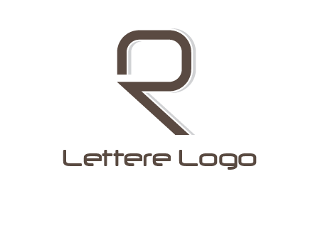 outline of letter r logo