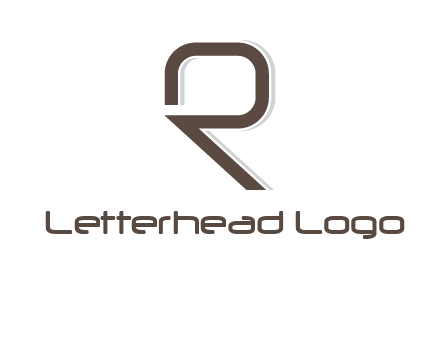 outline of letter r logo