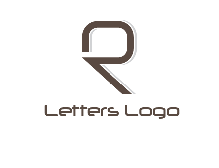 outline of letter r logo