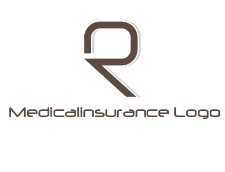 outline of letter r logo
