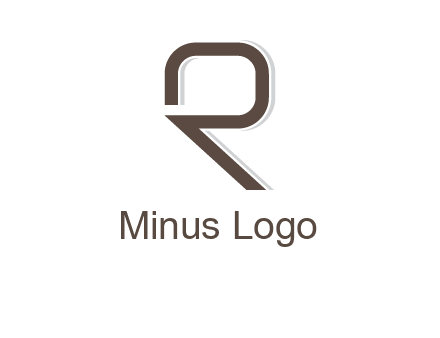 outline of letter r logo