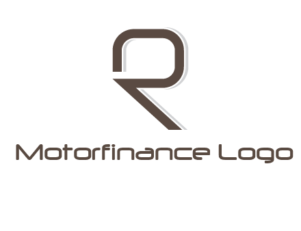 outline of letter r logo