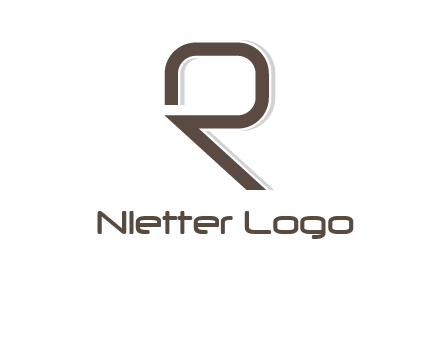 outline of letter r logo
