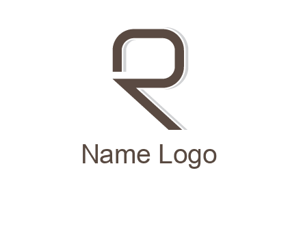 outline of letter r logo