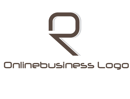 outline of letter r logo