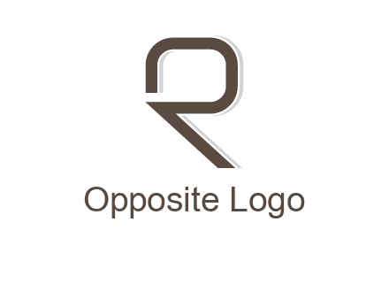 outline of letter r logo