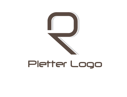 outline of letter r logo