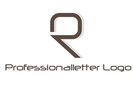 outline of letter r logo