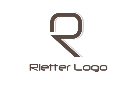 outline of letter r logo