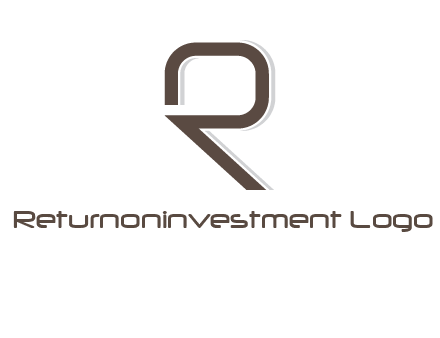 outline of letter r logo