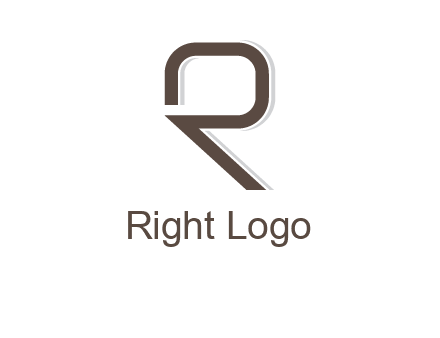 outline of letter r logo