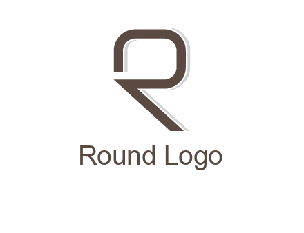 outline of letter r logo
